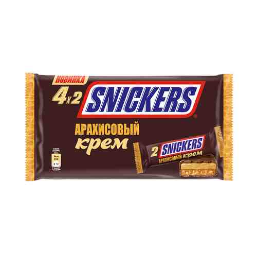 Батончик шоколадный Snickers арахисовый крем 146г арт. 905455
