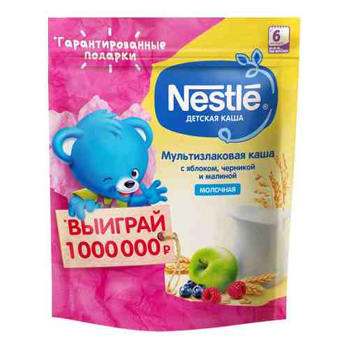 БЗМЖ Каша Nestle молочная мультизлаковая яблоко/черника/малина 220г арт. 862984
