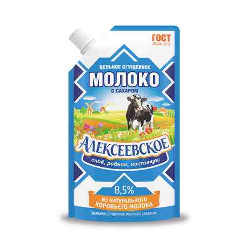 БЗМЖ Молоко сгущенное Алексеевское с сахаром 8,5% 270г д/п арт. 634786