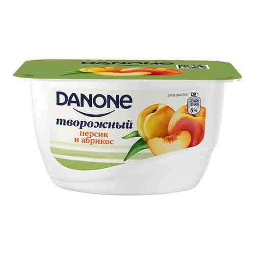 БЗМЖ Продукт творож Danone персик/ абрикос 3,6% 130г арт. 937279