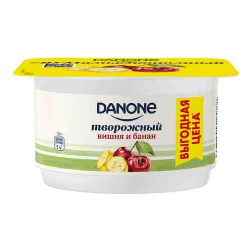 БЗМЖ Продукт творож Danone вишня/ банан 3,6% 110г арт. 934977