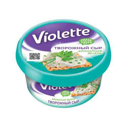 БЗМЖ Сыр творожный Violette с зеленью 70% 140г Россия арт. 366646