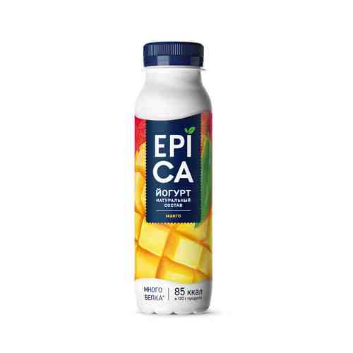 БЗМЖ Йогурт питьевой Epica манго 2,5% 260г арт. 815537