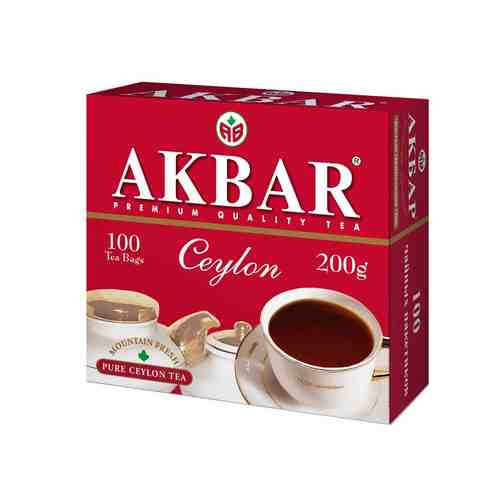 Чай черный Akbar Ceylon 100пак х 2г арт. 776291
