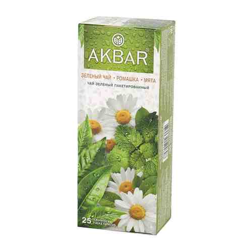 Чай зеленый Akbar Ромашка и мята 25пак арт. 931633
