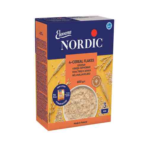 Хлопья Nordic 4-х зерновые 600г арт. 503291