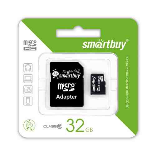 Карта памяти micro SDHC Smart Buy 32GB Class 10 (с адаптером SD) арт. 646181