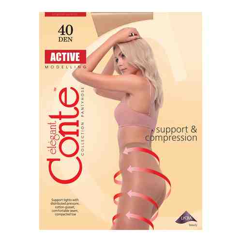 Колготки жен.Active 40den CONTE / Колготки жен.Active 40den CONTE - Bronz, Однотонный, 2 арт. 603106