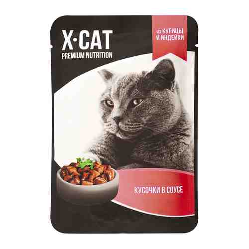 Консервы для кошек X-CAT курица и индейка 85 г 1х 24 арт. 929862
