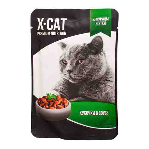 Консервы для кошек X-CAT курица и утка 85 г 1х 24 арт. 929864