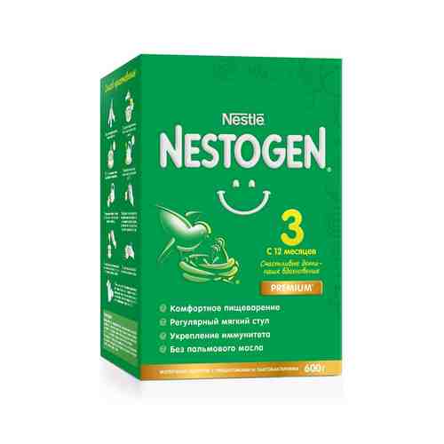 Молочко Nestogen 3 с пребиотиками и лактобактериями с 12мес 600г арт. 883552