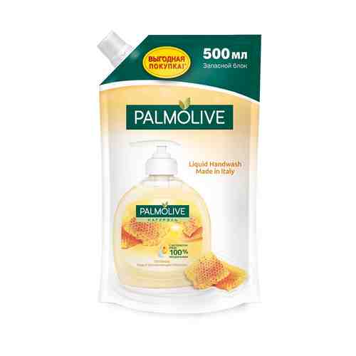 Мыло жидкое Palmolive Мед и Увлажняющее молочко дой-пак 500мл арт. 698168