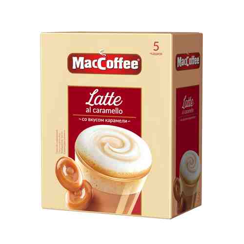 Напиток кофейный MacCoffee Latte со вкусом карамели 5х22г арт. 915202