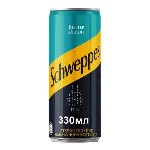 Напиток Schweppes Биттер Лемон б/а сильногаз 0,33л ж/б арт. 378246