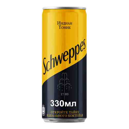 Напиток тоник Schweppes Indian б/алк газ 0,33л ж/б арт. 47303