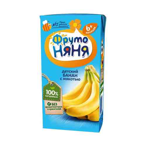 Нектар ФрутоНяня банан с мякотью с 6мес 200мл т/п арт. 769175