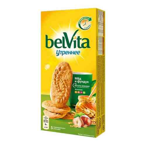 Печенье BelVita Утреннее витаминизированное с фундуком и медом 225г арт. 810949