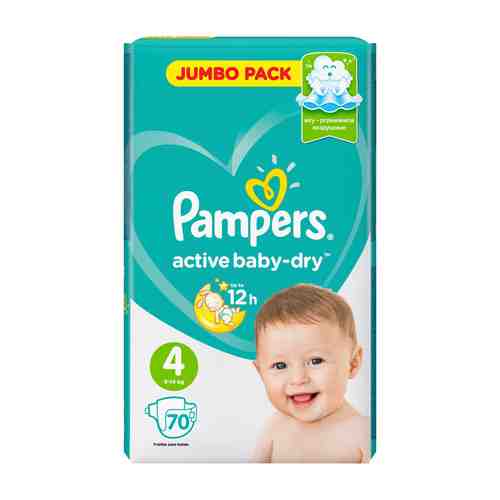 Подгузники Pampers Active Baby Maxi 7-14кг 70шт арт. 395997