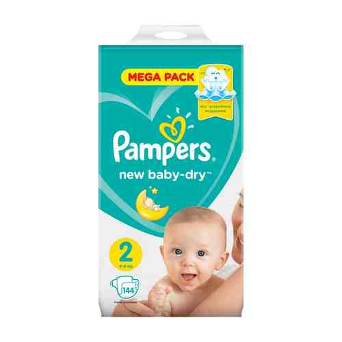 Подгузники Pampers New Baby-Dry 3-6 кг 2 размер 144шт арт. 746615