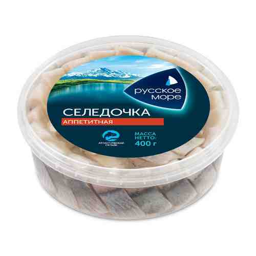 Сельдь филе-кусочки в масле Аппетитная Русское море 400г арт. 855999
