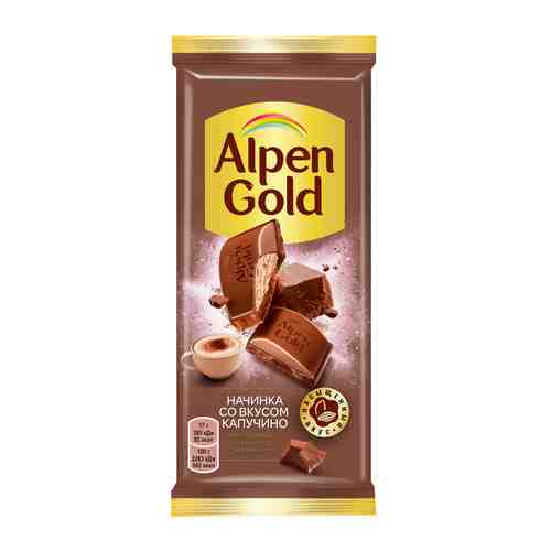 Шоколад молочный Альпен гольд с нач-ой со вкусом Капучино 85г арт. 863070