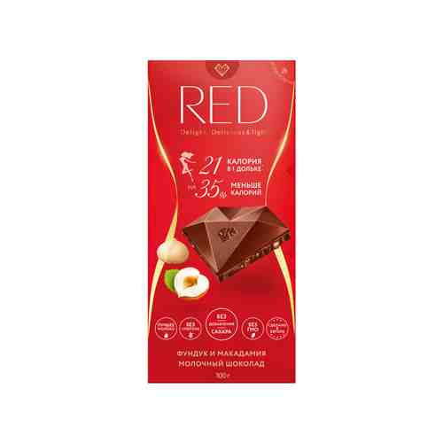 Шоколад молочный Red Фундук и Макадамия 100г арт. 822430