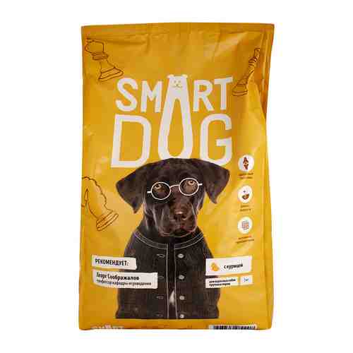 Сухой корм для взрослых собак крупных пород с курицей Smart Dog 3кг арт. 927164