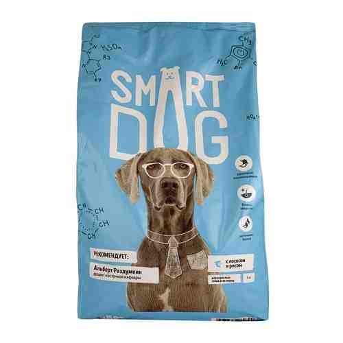 Сухой корм для взрослых собак с лососем и рисом Smart Dog 3кг арт. 927162