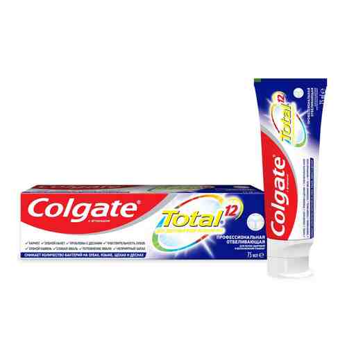 Зубная паста Colgate Total 12 Профессиональная отбеливающая 75мл арт. 550595