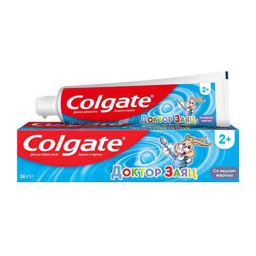 Зубная паста детская Colgate Доктор Заяц со вкусом жвачки с 2 лет 50мл арт. 478948