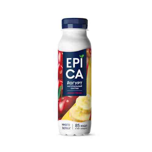 БЗМЖ Йогурт питьевой Epica вишня/банан 2,5% 260г арт. 849729