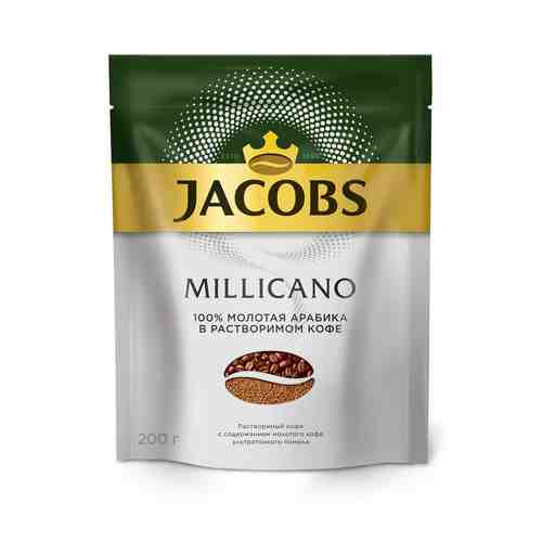 Кофе Jacobs Millicano натуральный растворимый c добавлением молотого 200г пак арт. 894868