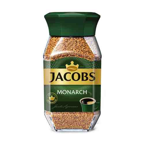 Кофе Jacobs Monarch натуральный растворимый сублимированный 190г ст/б арт. 174299