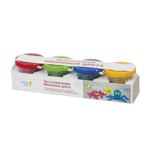Набор для детской лепки Genio Kids тесто-пластилин неоновые цвета арт. 800687